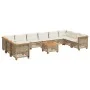 Set de sofás de jardín 11pzas con cojines ratán sintético beige by , Garden sets - Ref: Foro24-3262030, Price: 917,68 €, Disc...