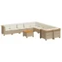 Set de sofás de jardín 11pzas con cojines ratán sintético beige by , Garden sets - Ref: Foro24-3262051, Price: 834,83 €, Disc...