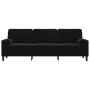 Sofá de 3 plazas con cojines terciopelo negro 210 cm de , Sofás - Ref: Foro24-3278244, Precio: 311,91 €, Descuento: %