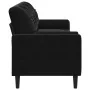 Sofá de 3 plazas con cojines terciopelo negro 210 cm de , Sofás - Ref: Foro24-3278244, Precio: 311,91 €, Descuento: %