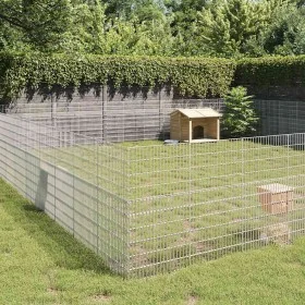 Recinto corral animales 48 paneles hierro galvanizado 54x100 cm von , Käfige und Lebensräume für Kleintiere - Ref: Foro24-332...