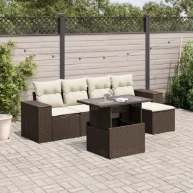 Set sofás de jardín 6 piezas y cojines ratán sintético marrón von , Gartensets - Ref: Foro24-3269133, Preis: 433,02 €, Rabatt: %