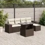 Set sofás de jardín 6 piezas y cojines ratán sintético marrón by , Garden sets - Ref: Foro24-3269133, Price: 433,02 €, Discou...