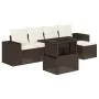 Set sofás de jardín 6 piezas y cojines ratán sintético marrón by , Garden sets - Ref: Foro24-3269133, Price: 433,02 €, Discou...