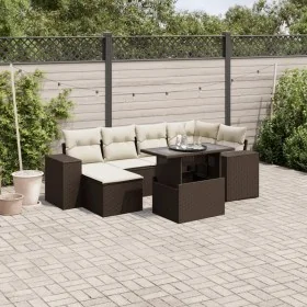 Juego de sofás de jardín 7 piezas con cojines ratán PE marrón by , Garden sets - Ref: Foro24-3269313, Price: 522,43 €, Discou...