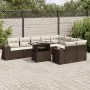 Set de sofás de jardín 10 pzas y cojines ratán sintético marrón by , Garden sets - Ref: Foro24-3269393, Price: 711,49 €, Disc...