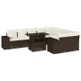 Set de sofás de jardín 10 pzas y cojines ratán sintético marrón by , Garden sets - Ref: Foro24-3269393, Price: 711,49 €, Disc...