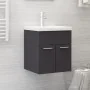 Mueble con lavabo madera de ingeniería gris by , Bathroom furniture - Ref: Foro24-3071263, Price: 151,98 €, Discount: %