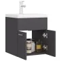 Mueble con lavabo madera de ingeniería gris by , Bathroom furniture - Ref: Foro24-3071263, Price: 151,98 €, Discount: %