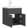 Mueble con lavabo madera de ingeniería gris by , Bathroom furniture - Ref: Foro24-3071263, Price: 151,98 €, Discount: %