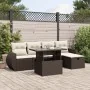 Set sofás de jardín 6 piezas y cojines ratán sintético marrón by , Garden sets - Ref: Foro24-3275133, Price: 445,70 €, Discou...