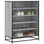 Zapatero madera de ingeniería y metal gris Sonoma 75x38x97,5 cm by , Shoe racks and shoe organizers - Ref: Foro24-3300873, Pr...