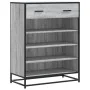 Zapatero madera de ingeniería y metal gris Sonoma 75x38x97,5 cm by , Shoe racks and shoe organizers - Ref: Foro24-3300878, Pr...