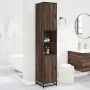 Armario de baño madera y metal marrón roble 35x37,5x188,5 cm by , Bathroom furniture - Ref: Foro24-3300884, Price: 125,28 €, ...