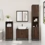 Armario de baño madera y metal marrón roble 35x37,5x188,5 cm by , Bathroom furniture - Ref: Foro24-3300884, Price: 125,28 €, ...