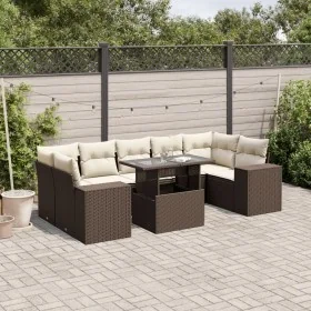 Set sofás de jardín 8 piezas y cojines ratán sintético marrón by , Garden sets - Ref: Foro24-3269043, Price: 614,87 €, Discou...