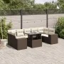 Set sofás de jardín 8 piezas y cojines ratán sintético marrón by , Garden sets - Ref: Foro24-3269043, Price: 614,87 €, Discou...
