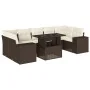 Set sofás de jardín 8 piezas y cojines ratán sintético marrón by , Garden sets - Ref: Foro24-3269043, Price: 614,87 €, Discou...