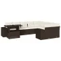 Set de sofás de jardín 10 pzas y cojines ratán sintético marrón von , Gartensets - Ref: Foro24-3269403, Preis: 711,49 €, Raba...