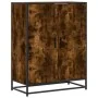 Zapatero de madera y metal roble ahumado 75x38x97,5 cm by , Shoe racks and shoe organizers - Ref: Foro24-3300867, Price: 111,...