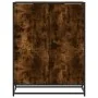 Zapatero de madera y metal roble ahumado 75x38x97,5 cm by , Shoe racks and shoe organizers - Ref: Foro24-3300867, Price: 111,...