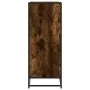Zapatero de madera y metal roble ahumado 75x38x97,5 cm by , Shoe racks and shoe organizers - Ref: Foro24-3300867, Price: 111,...