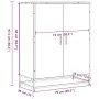 Zapatero de madera y metal roble ahumado 75x38x97,5 cm by , Shoe racks and shoe organizers - Ref: Foro24-3300867, Price: 111,...