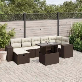 Set sofás de jardín 8 piezas y cojines ratán sintético marrón von , Gartensets - Ref: Foro24-3275313, Preis: 573,75 €, Rabatt: %
