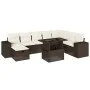 Set de sofás de jardín 9 pzas y cojines ratán sintético marrón by , Garden sets - Ref: Foro24-3275353, Price: 638,96 €, Disco...