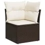 Set de sofás de jardín 9 pzas y cojines ratán sintético marrón by , Garden sets - Ref: Foro24-3275353, Price: 638,96 €, Disco...