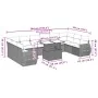 Set de sofás de jardín 11 pzas cojines ratán sintético marrón by , Garden sets - Ref: Foro24-3268783, Price: 838,24 €, Discou...