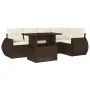 Set sofás de jardín 6 piezas y cojines ratán sintético marrón by , Garden sets - Ref: Foro24-3268523, Price: 483,69 €, Discou...