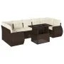 Set sofás de jardín 8 piezas y cojines ratán sintético marrón de , Conjuntos de jardín - Ref: Foro24-3268413, Precio: 621,20 ...