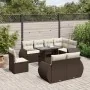 Set de sofás de jardín 9 pzas y cojines ratán sintético marrón by , Garden sets - Ref: Foro24-3268673, Price: 773,52 €, Disco...