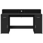 Escritorio con luz LED madera ingeniería negro 160x55x91 cm by , Desks - Ref: Foro24-3309430, Price: 229,89 €, Discount: %