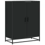Zapatero de madera de ingeniería y metal negro 75x38x97,5 cm by , Shoe racks and shoe organizers - Ref: Foro24-3300865, Price...