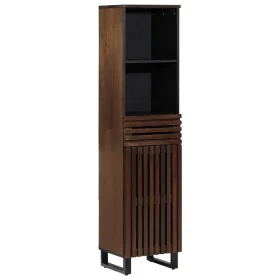 Aparador de madera maciza de mango marrón 38x34x160 cm von , Schließfächer und Lagerschränke - Ref: Foro24-377546, Preis: 172...