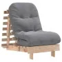 Futón sofá cama con colchón madera maciza de pino 60x206x11 cm by , Futones - Ref: Foro24-846746, Price: 153,32 €, Discount: %