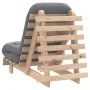 Futón sofá cama con colchón madera maciza de pino 60x206x11 cm by , Futones - Ref: Foro24-846746, Price: 153,32 €, Discount: %