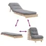 Futón sofá cama con colchón madera maciza de pino 60x206x11 cm by , Futones - Ref: Foro24-846746, Price: 153,32 €, Discount: %