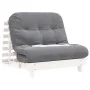 Futón sofá cama con colchón madera maciza blanco 100x206x11 cm von , Futones - Ref: Foro24-846767, Preis: 243,63 €, Rabatt: %