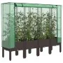 Arriate con cubierta invernadero aspecto ratán 160x40x140 cm by , Pots and planters - Ref: Foro24-4015807, Price: 130,20 €, D...