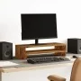 Soporte de pantalla madera ingeniería envejecida 54x22x15 cm by , Computer bases and risers - Ref: Foro24-854776, Price: 25,3...