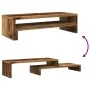 Soporte de pantalla madera ingeniería envejecida 54x22x15 cm by , Computer bases and risers - Ref: Foro24-854776, Price: 25,3...
