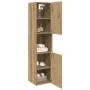 Armario pared baño madera ingeniería roble artisian 30x30x130cm de , Tocadores de baño - Ref: Foro24-856222, Precio: 74,00 €,...