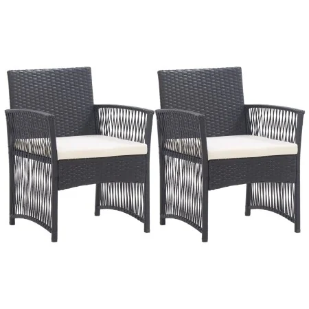 Sillones de jardín con cojines 2 unidades ratán sintético negro von , Gartenstühle - Ref: Foro24-363406, Preis: 112,57 €, Rab...