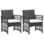 Sillones de jardín con cojines 2 unidades ratán sintético negro von , Gartenstühle - Ref: Foro24-363406, Preis: 112,57 €, Rab...