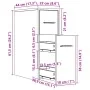 Armario de baño estrecho con ruedas madera gris Sonoma by , Lockers and storage cabinets - Ref: Foro24-855282, Price: 77,90 €...