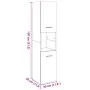 Armario pared baño madera ingeniería roble artisian 30x30x130cm de , Tocadores de baño - Ref: Foro24-856222, Precio: 74,00 €,...