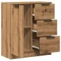 Aparador de madera de ingeniería roble artisan 60x30x70 cm by , Sideboards - Ref: Foro24-856837, Price: 103,90 €, Discount: %
